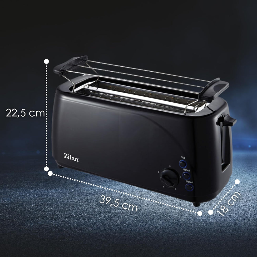 XXL 4 Scheiben Toaster Beleuchtete Tasten Toster Grosser Toaster Langer Toaster Schmaler Toaster Edl