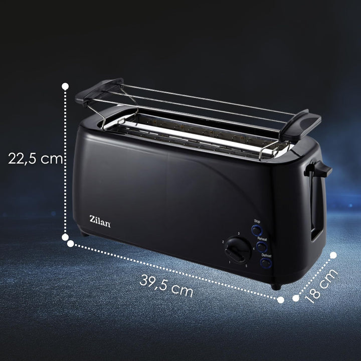 XXL 4 Scheiben Toaster Beleuchtete Tasten Toster Grosser Toaster Langer Toaster Schmaler Toaster Edl