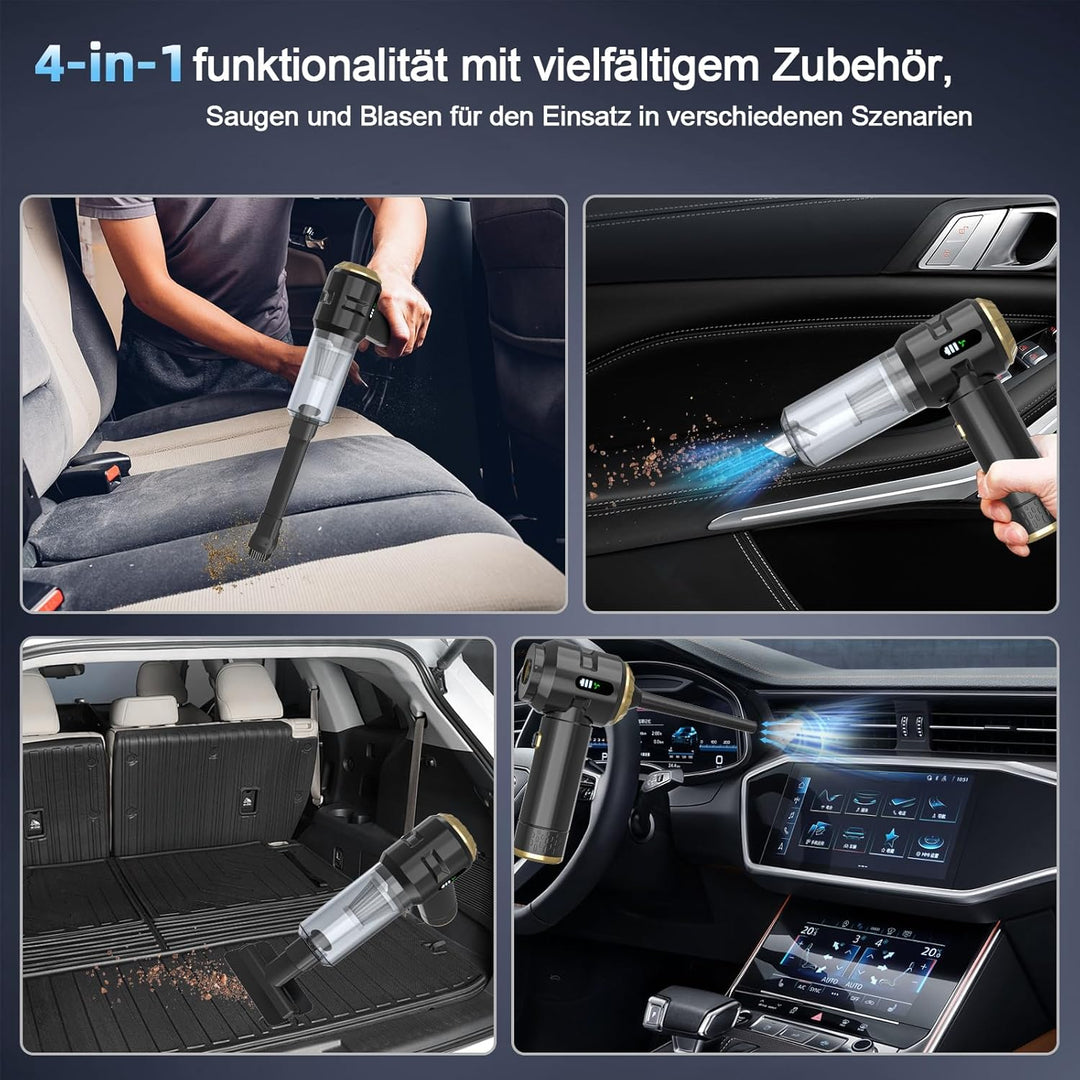 Schnurloser Handstaubsauger,Wiederaufladbarer,Tragbarer,Leichter Staubbläser,22000PA Starke Saugkraf