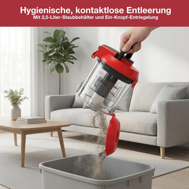 Akitas C10T 850W Beutelloser Staubsauger ohne Beutel Cat and Dog Tierhaare,Staubsaugerzylinder mit D