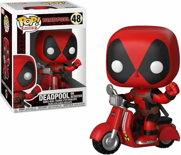 Funko Pop! Rides: Deadpool - Deadpool & Scooter - Vinyl-Sammelfigur - Geschenkidee - Offizielle Hand