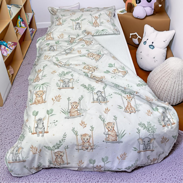 Kinderbettwäsche 100x135 + 40x60 | 100% Baumwolle Weiche & Farbenfrohe Bettwäsche für Babys | Mädche