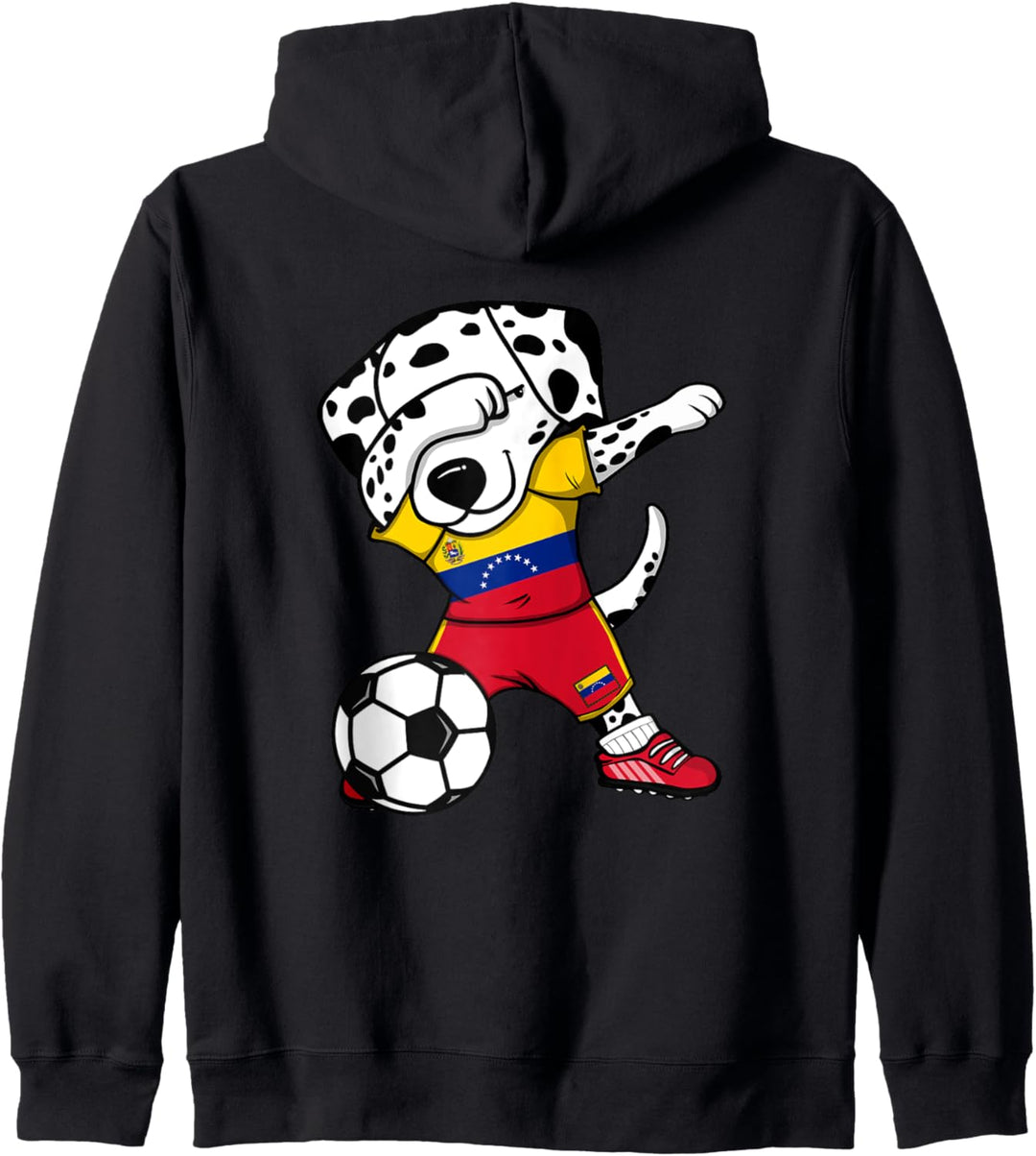 Dabbing Dalmatiner Venezuela Fussball Venezolanische Flagge Kapuzenjacke