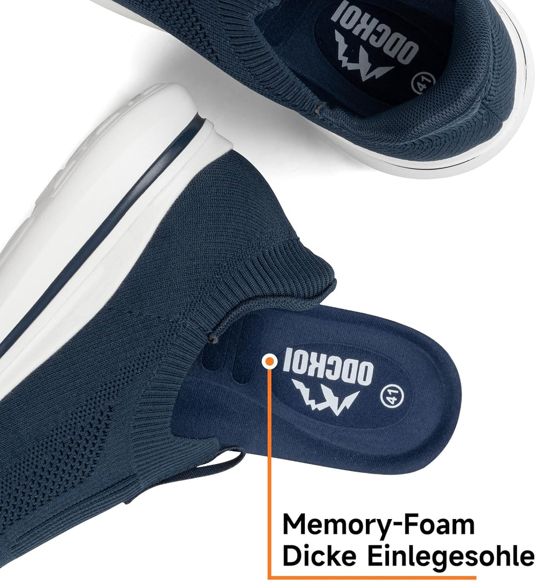 ODCKOI Unisex Slip on Sneaker, Schuhe ohne Schnürsenkel für Herren und Damen | Bequem zum Reinschlüp