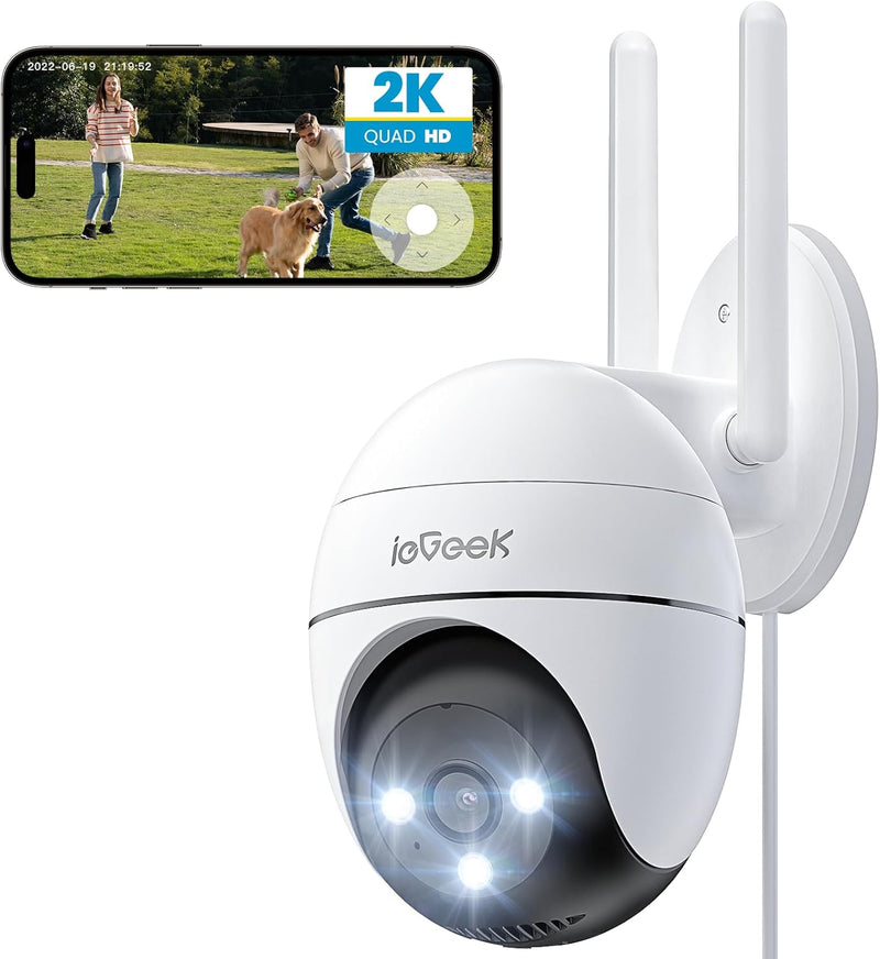 ieGeek 2K Überwachungskamera Aussen WLAN, PTZ Outdoor IP Kamera überwachung aussen, WiFi Dome Camera