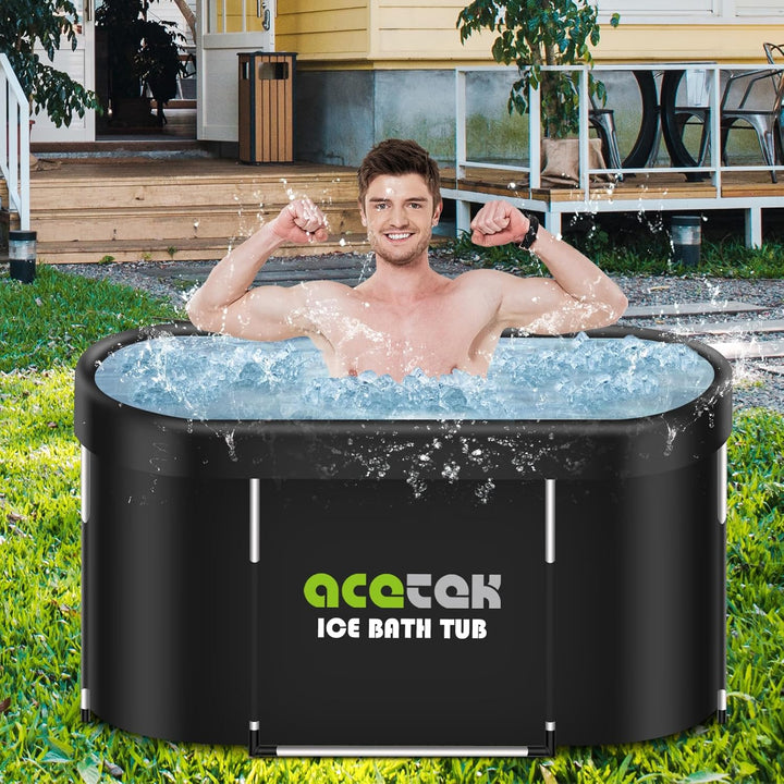 380L grosse ovale Eisbad Tonne für Athleten, mehrschichtige tragbare kalte Eisbad Badewann im Freien