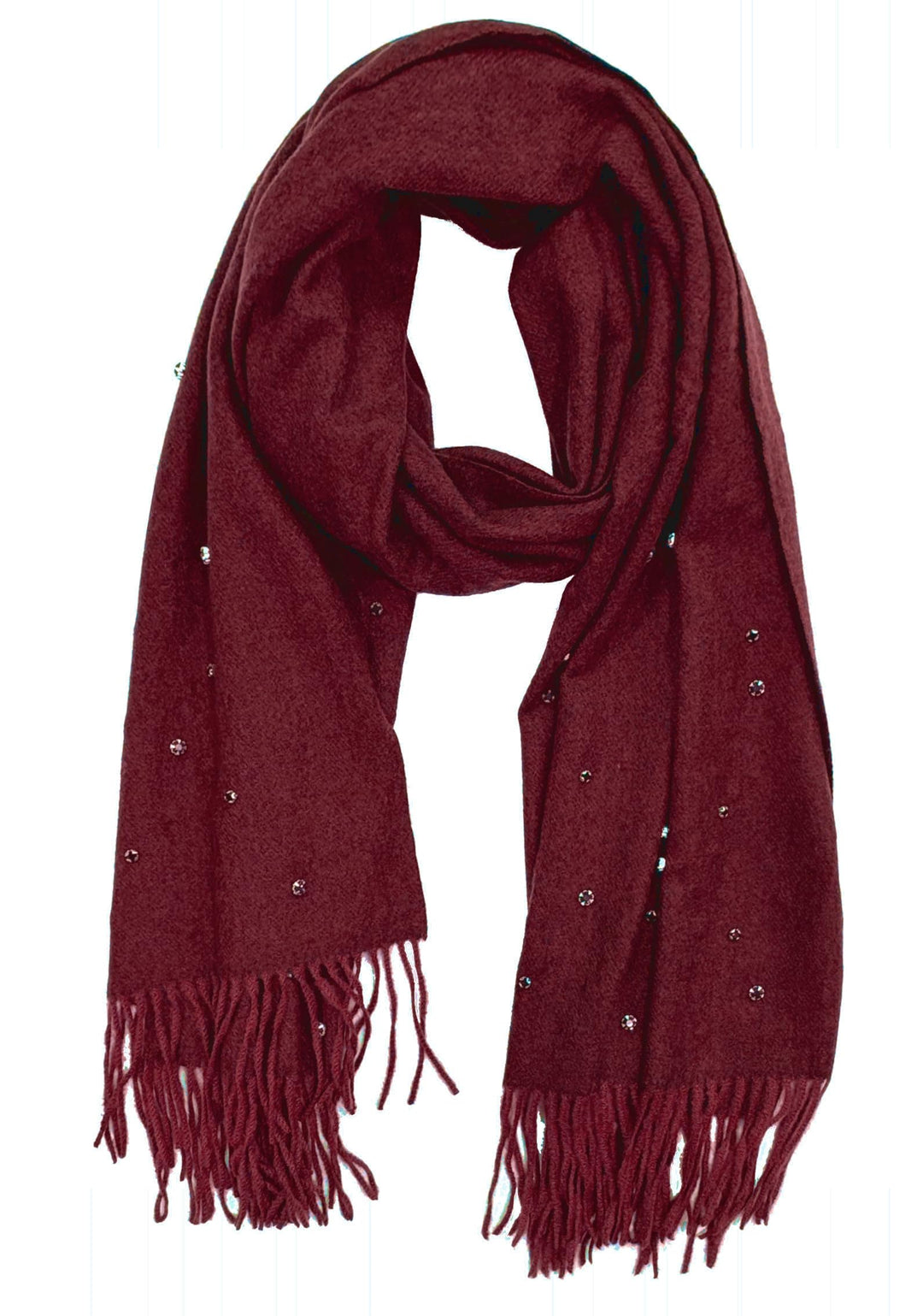 Van Der Rich® - Schals und Stolen mit Strass für Abendgarderobe - Damen 38325-bordeaux, 38325-bordea