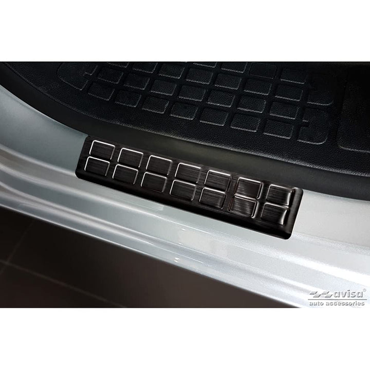 Avisa Black INOX Door sill Protectors Compatible with Citroën Spacetourer &amp; Jumpy/Peugeot Expert &amp; T