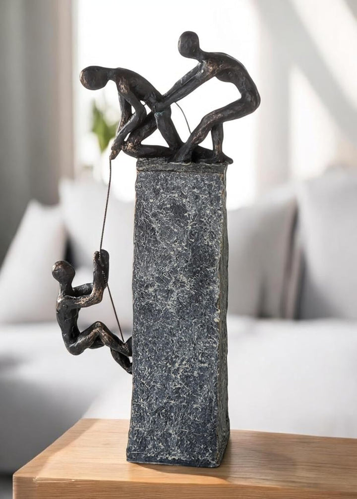 Casablance Deko Skulptur Assistance aus Poly - Deko Figur - Dekoration Wohnzimmer - Bronze/dunkelgra