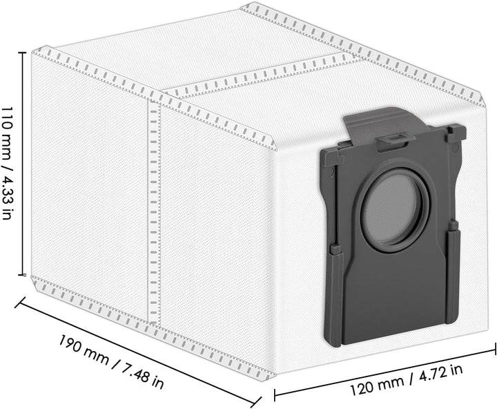 (15 Stück) L10s Ultra Gen 2 Ersatz-Staubsaugerbeutel Kompatibel mit Dreame X50 Ultra/ X40 Ultra/ X30