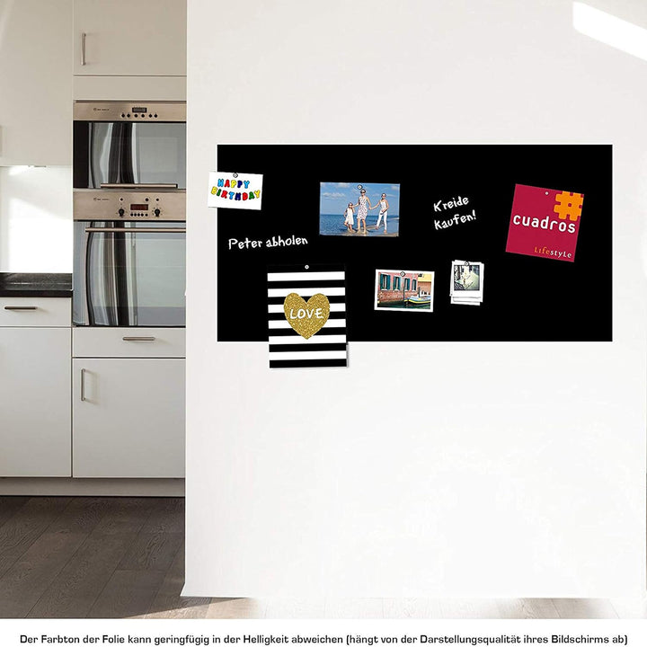 Cuadros Lifestyle Tafelfolie 100 x 50 cm | Magnetisch und selbstklebend - Vinyl- Kreidefolie | Magne