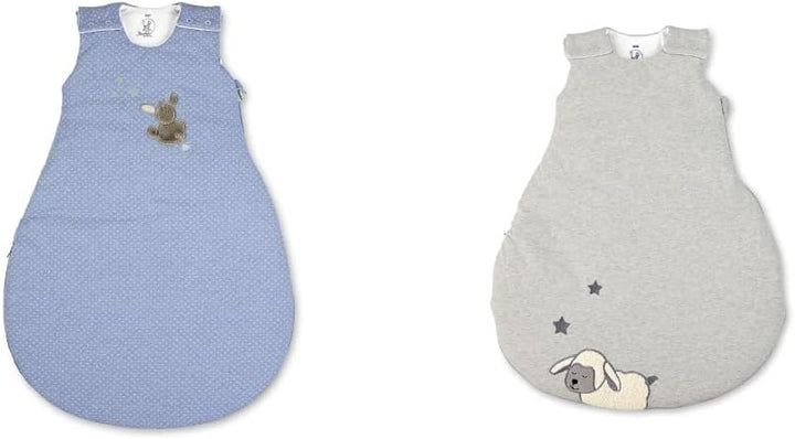 Sterntaler Baby-Schlafsack, Esel Emmi, Reissverschluss und Knöpfe, Grösse: 50/56, Hellblau & Schlafs