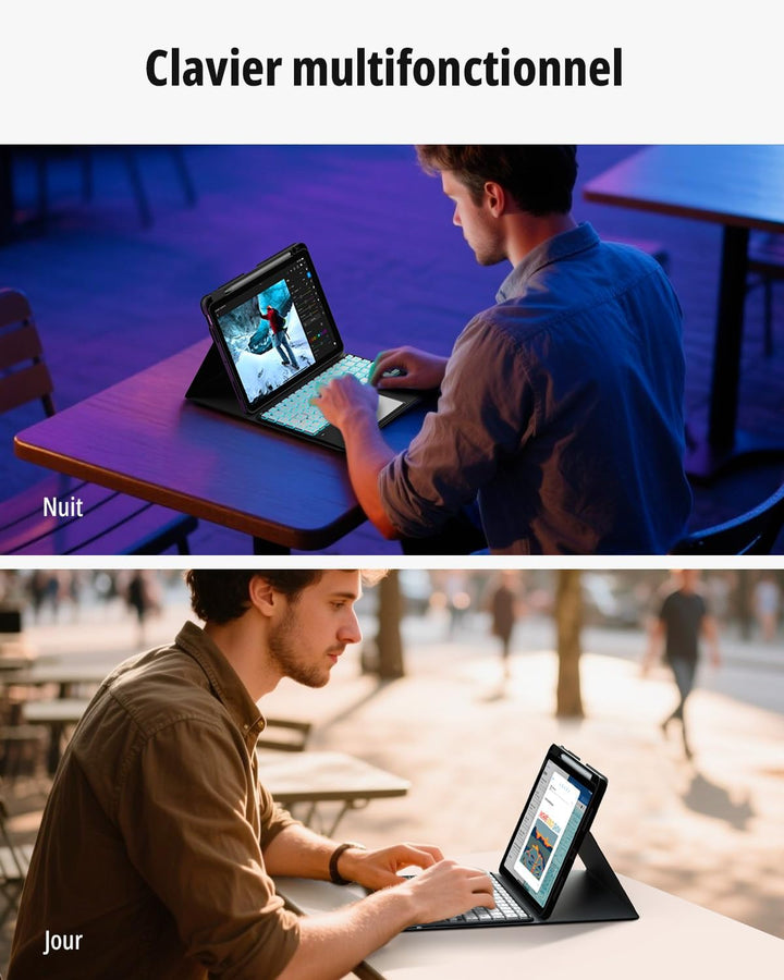 CACOE Tastatur Hülle Kompatibel mit iPad Air 7 Generation 2025 M3 11 Zoll/Air 6/5/4 Generation 2024/