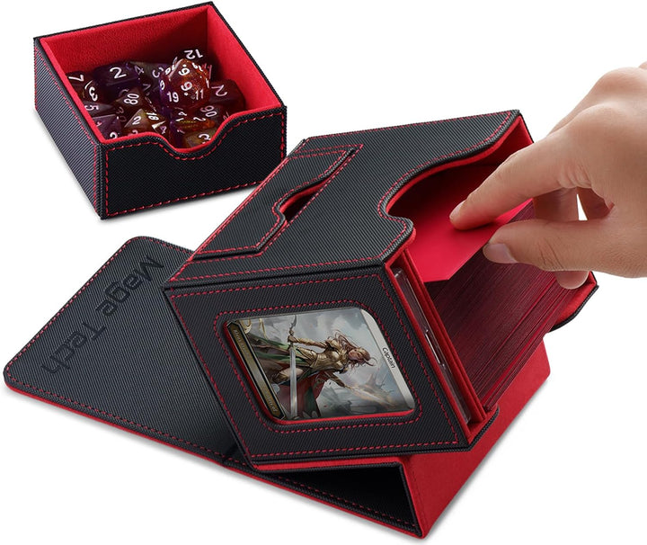 Commander Deckbox für MTG - Patentiertes Design, Commander Display, passt für 100 doppelt eingehüllt