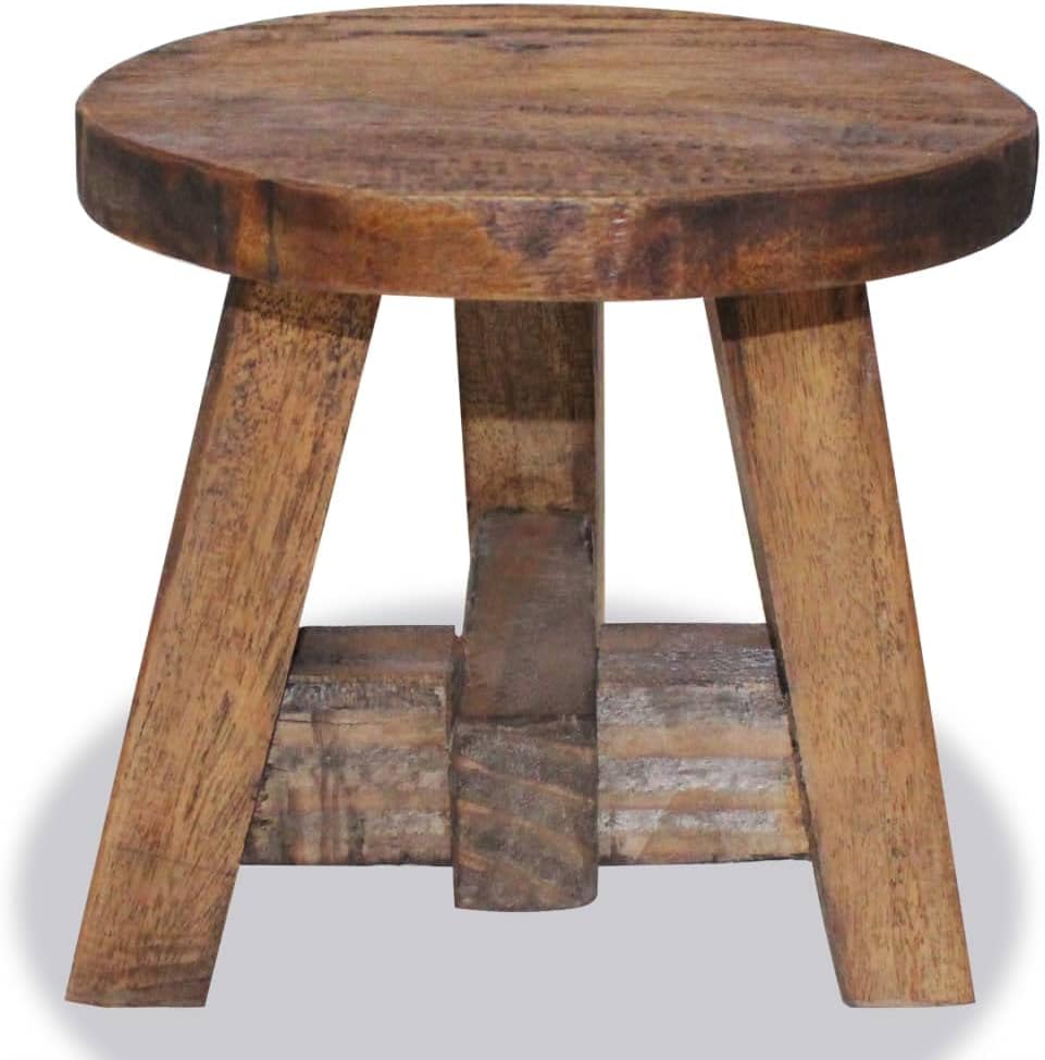 vidaXL Sitzhocker Altholz Holzhocker Fusshocker Schemel Holzstuhl Stuhl Hocker