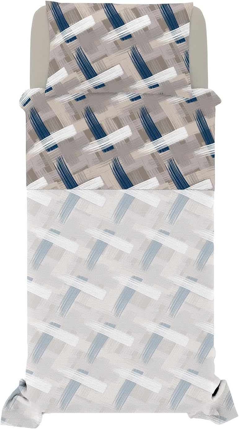 Fantasy Italian Bed Linen Bettwäsche, Pennellate, Einzelne, Mikrofaser, Pinselstrichen Pennellate Ei