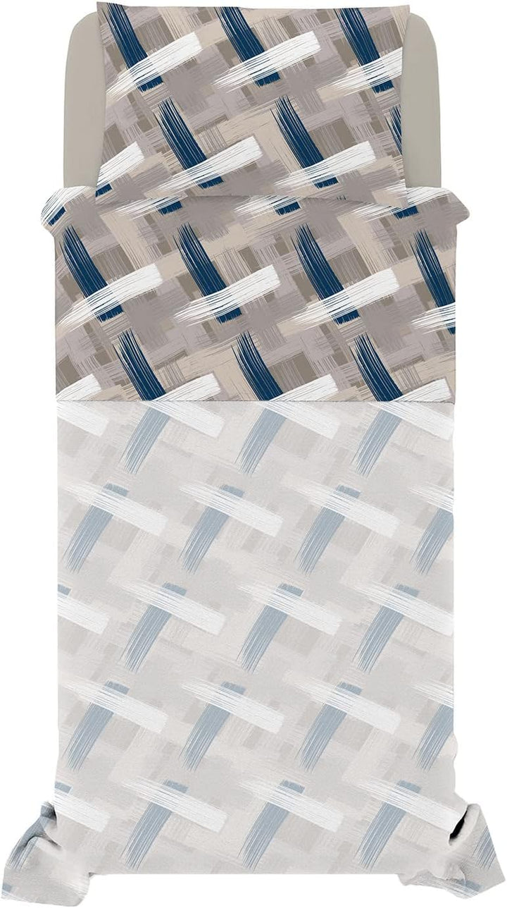 Fantasy Italian Bed Linen Bettwäsche, Pennellate, Einzelne, Mikrofaser, Pinselstrichen Pennellate Ei