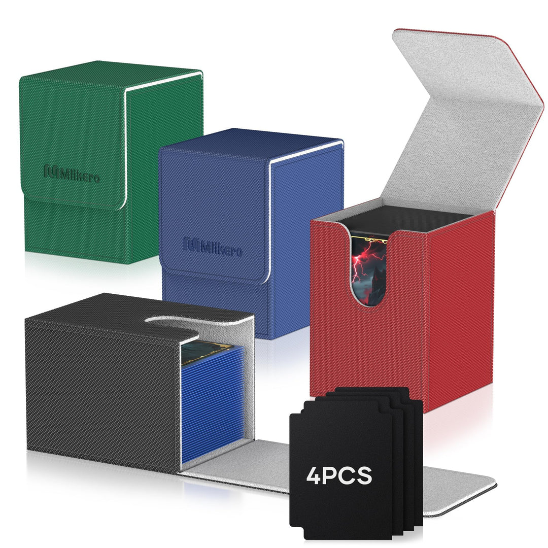 Mlikero Premium Sammelkarten Box für MTG Karten, grosse Deckbox für über 100 TCG Karten, Magnetisch