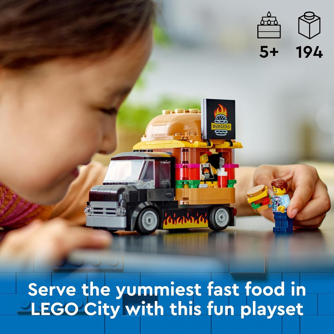 LEGO City Polizeistation auf der Gefängnisinsel, Polizei-Spielzeug mit Hubschrauber & City Burger-Tr
