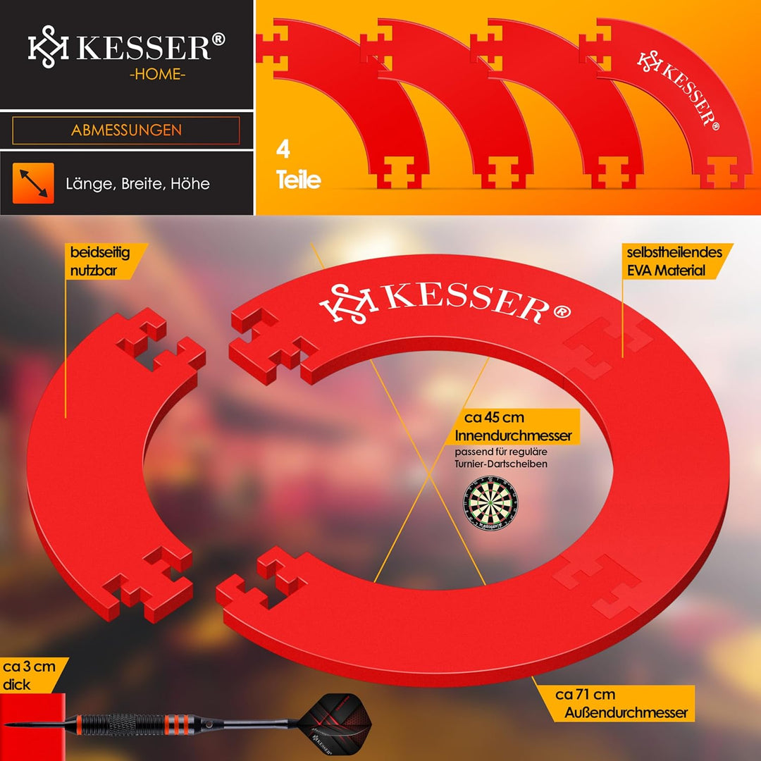KESSER® Dartscheibe Catchring Schutzring Ø45cm | Auffangring rund Stabiler Wandschutz Zubehör | pass