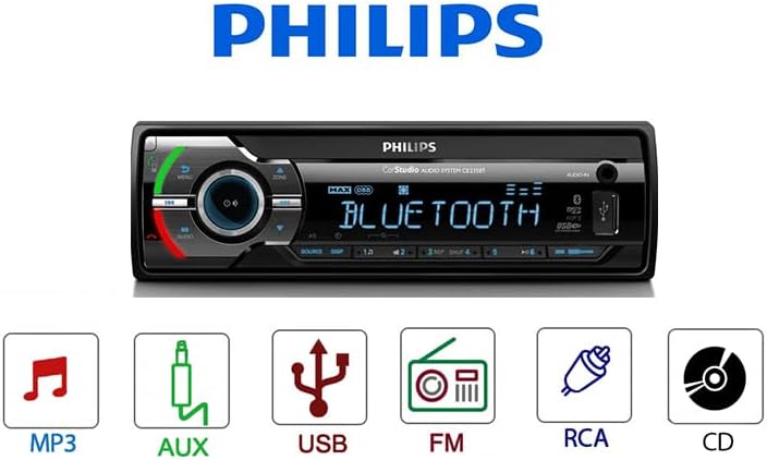 Philips CE235BT Car Radio Bluetooth + EDR - Autoradio, Freisprecheinrichtung, MP3-Player und USB/SDH