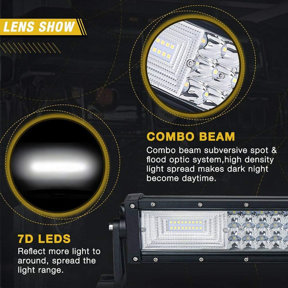 AUXTINGS 42 inch 540W Dreireihige LED LICHTLEISTE Spot Fahren Nebelscheinwerfer Flutlicht Spotlight