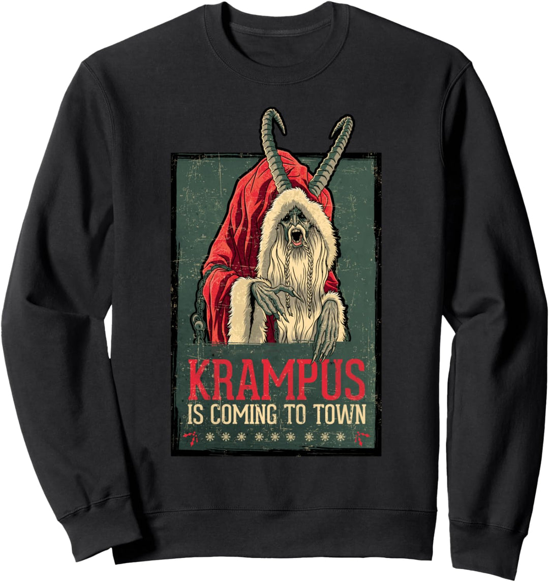 Poster „US Legendary Pictures Krampus“, Vintage-Stil, 01 Sweatshirt