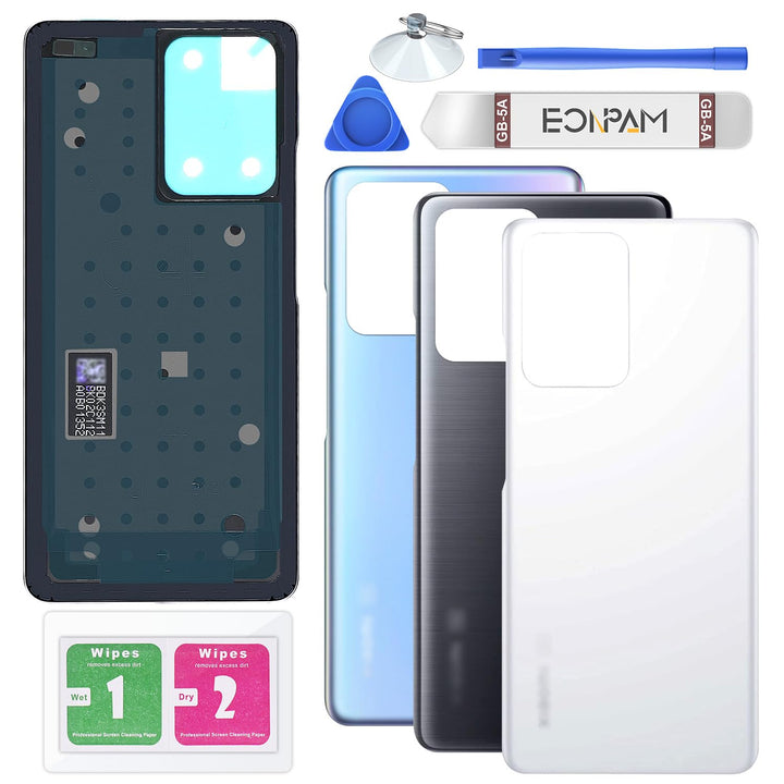 Eonpam Akkudeckel für Xiaomi Mi 11T / Mi 11T Pro Rückseite Glas Original Backcover Back Glas Ersatz