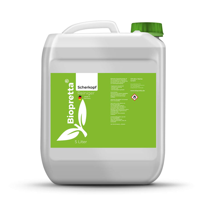 Biopretta Scherkopfreiniger 5000ml Nachfüllflüssigkeit für Reinigungskartuschen 5 l (1er Pack), 5 l
