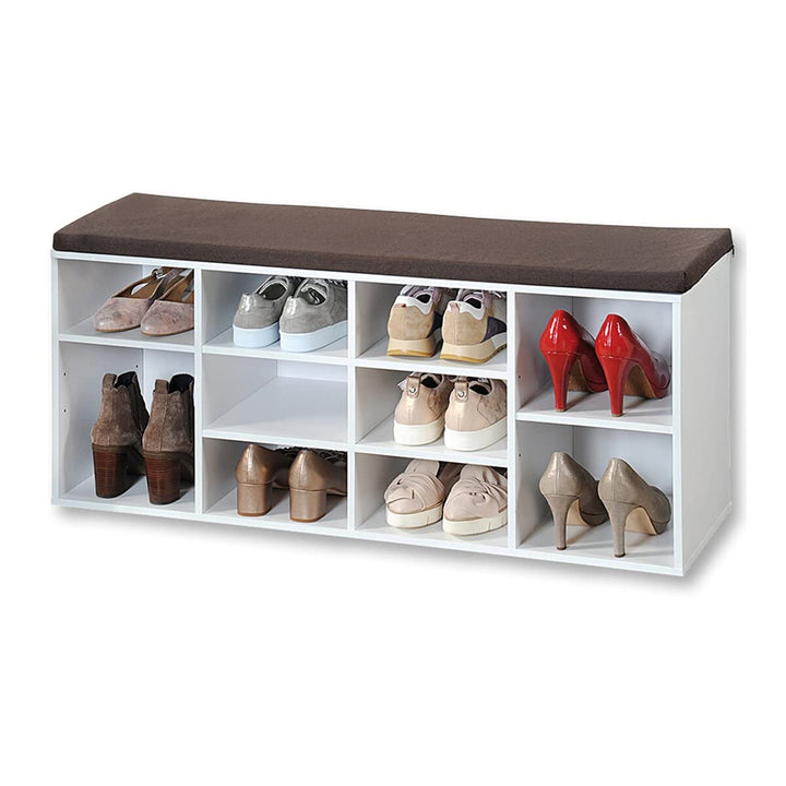 Kesper Schuhschrank mit Sitzkissen, Material: Faserplatte, Masse: B103,5 x H48 cm x L29,5 cm, Farbe: