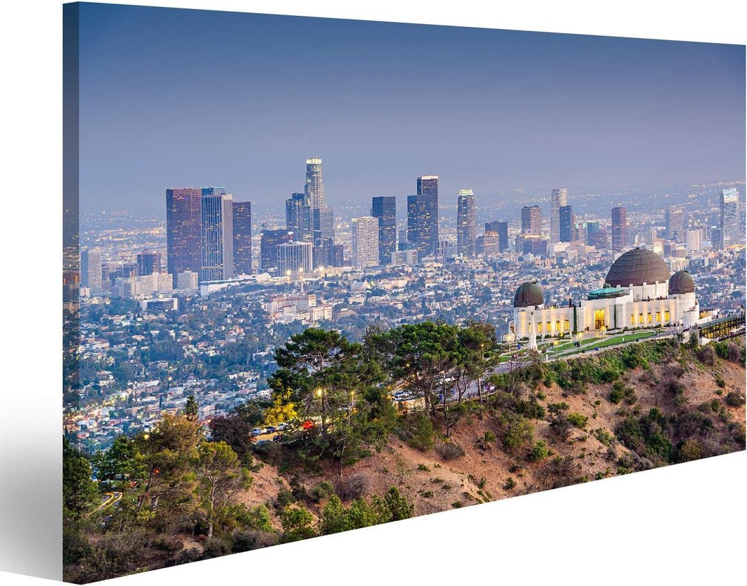 islandburner Bild auf Leinwand Los Angeles California Usa Skyline Der Innenstadt Von Griffith Park W