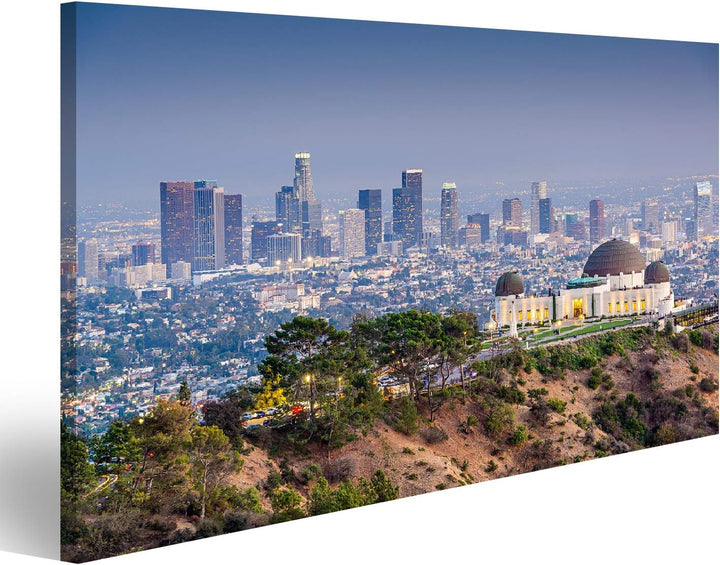 islandburner Bild auf Leinwand Los Angeles California Usa Skyline Der Innenstadt Von Griffith Park W