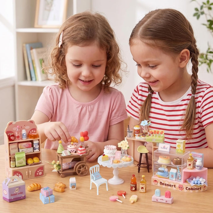 Miniatur Kaufladen Zubehör Mit 100+ Teilen Puppenhaus Zubehör Für Kinder | Mini Lebensmittel Kauflad