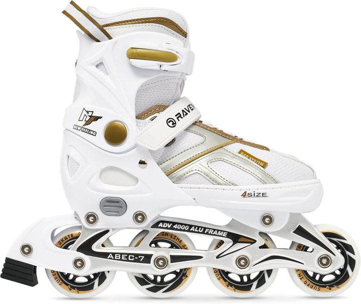 RAVEN Pulse 2in1 Schlittschuhe Inline Skates Inliner für Kinder und Erwachsene verstellbar 37-40 (23