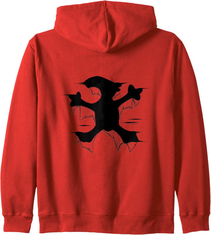 Cartoon Tapir Silhouette ausgerissenes Schabracken-Tapir Kapuzenjacke
