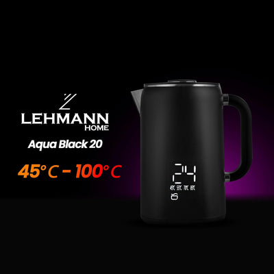 Lehmann Edelstahl Wasserkocher mit Temperaturhaltung, 1,7 Liter, Temperaturkontrolle 45-100℃, Edelst