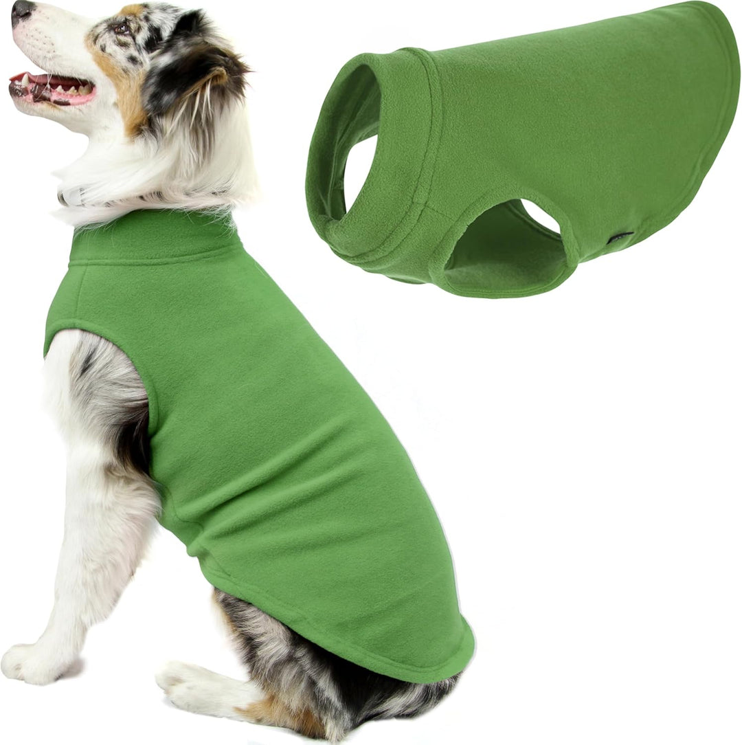 Gooby - Stretch-Fleece-Weste, Pullover, Fleece-Weste, Jacke, Pullover für Hunde, Grasgrün, 5XL grasg