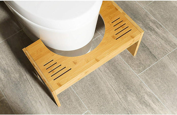 Toilettenhocker Badezimmer Squatty WC Hocker aus Bambus,für Erwachsene und Kinder,Machen Sie die Kni
