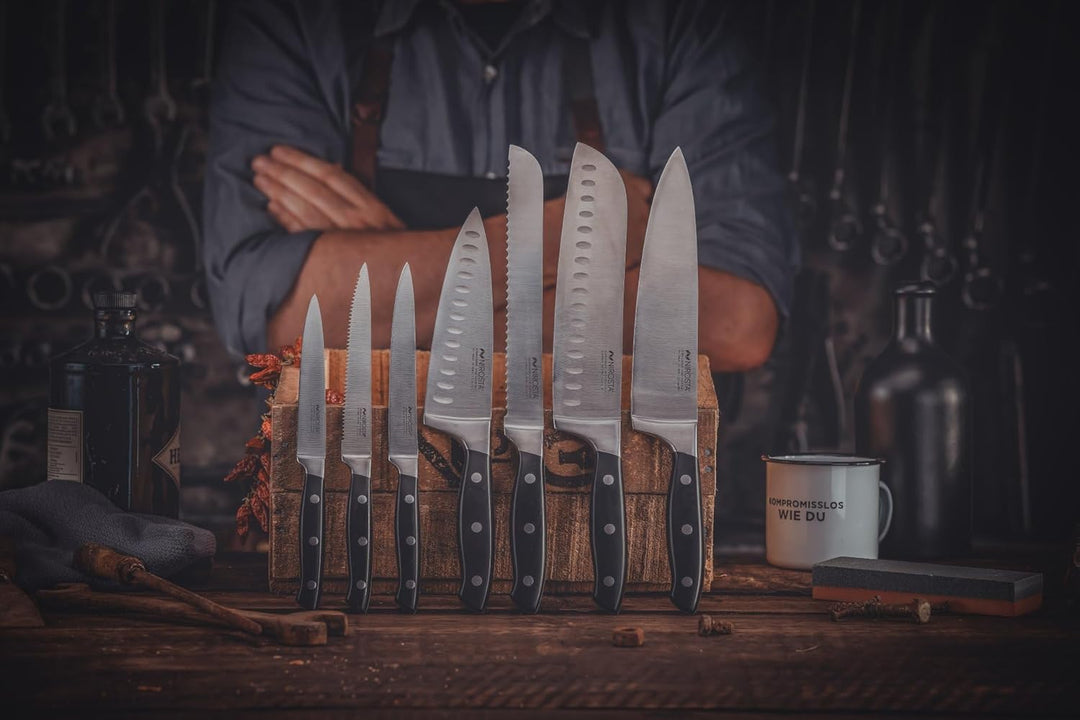 Nirosta Kochmesser Trinity 34 cm – Hochwertiger Edelstahl – Scharfes Messer in Profi-Qualität für Ob