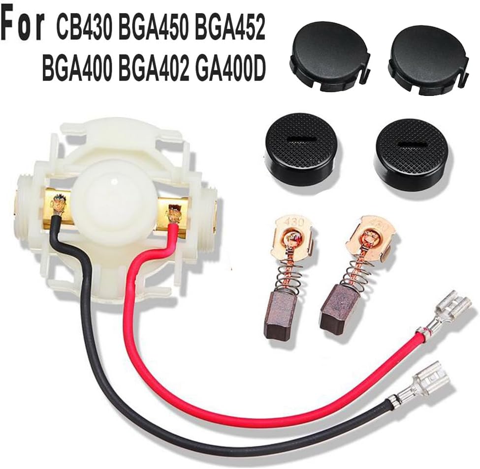 ChgImposs 7 Stück Kohlebürsten Halter Kappe für Makita BGA450 BGA452 DGA452, Kohlebürstenhalter Set