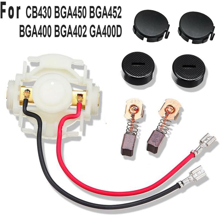 ChgImposs 7 Stück Kohlebürsten Halter Kappe für Makita BGA450 BGA452 DGA452, Kohlebürstenhalter Set