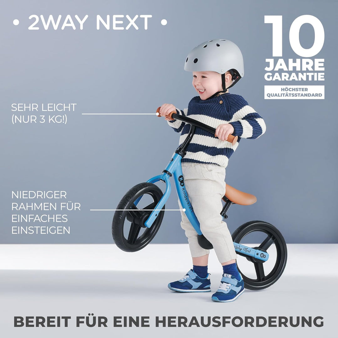 Kinderkraft 2WAY Next Laufrad, 12 Zoll, Blau Blue, Blue