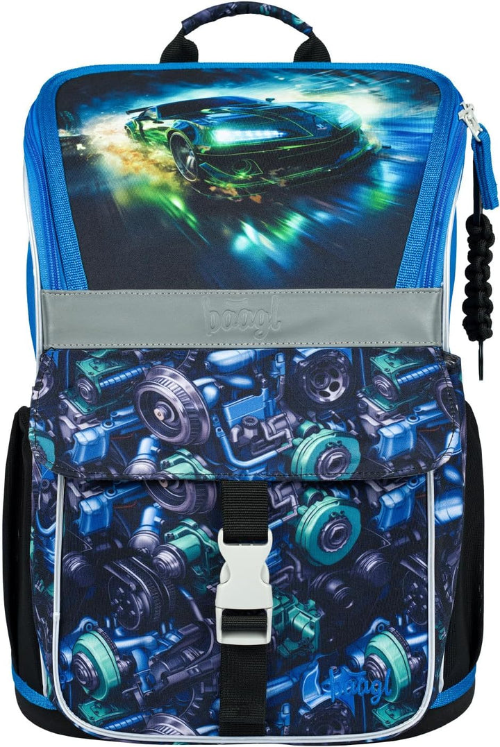 Baagl Schulranzen Jungen Set 3 Teilig, Zippy Schultasche für 1. Klasse, Grundschule Ranzen Tornister