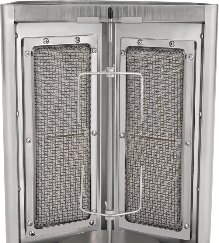 Dönergrill, 4.3KW Gas Vertikaler Broiler Döner Dönergrill Barbecue Grill 360° Drehbaren BBQ Kebabs T
