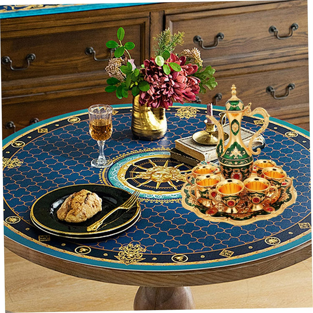 Marokkanisches Teeservice, 6-teilig, türkisches Kaffeetassen-Set mit Kanne, Vintage-Küchenzubehör fü
