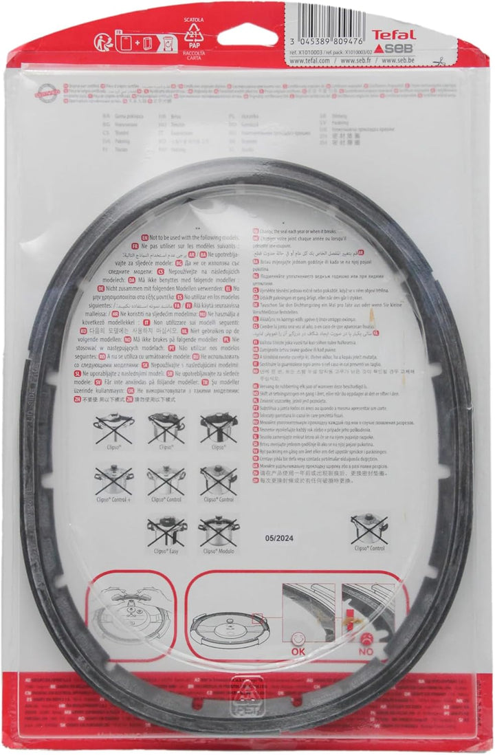 Dichtung ø 253 mm X1010003 kompatibel mit/Ersatzteil für SEB Tefal Nutricook 8 /10Liter Schnellkocht
