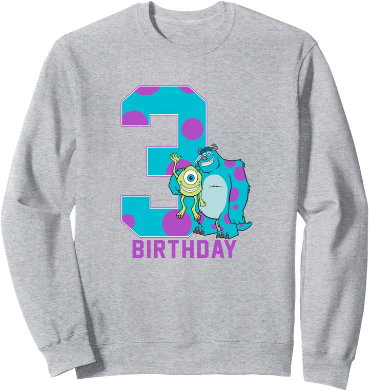 Disney Pixar Monsters Inc. Mike and Sully 3rd Birthday Sweatshirt
