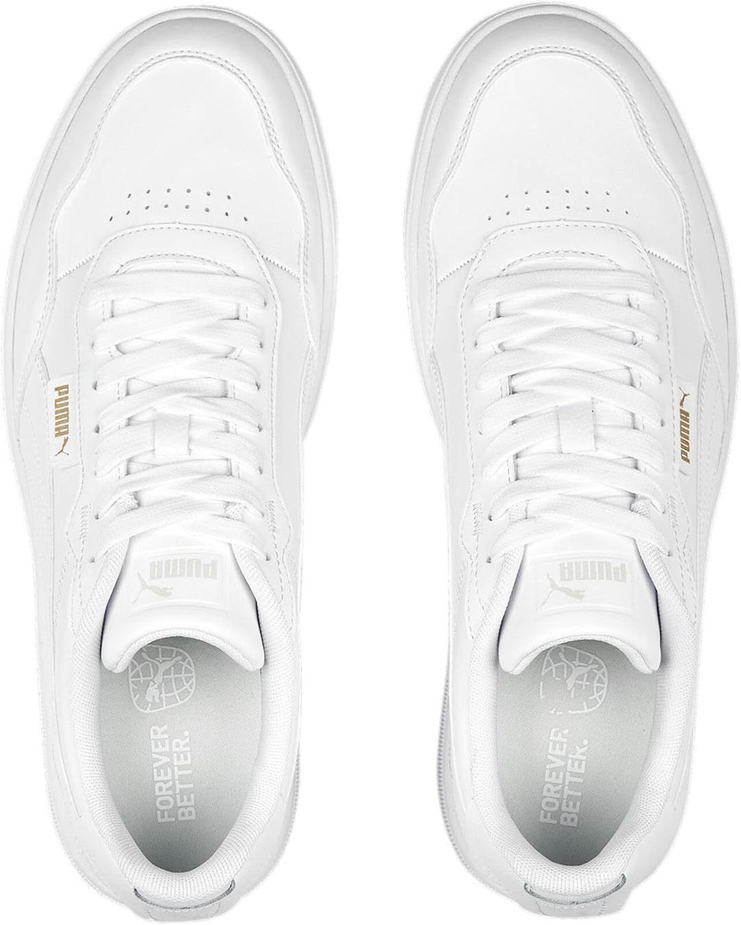 PUMA Herren Court Ultra Lite Sneaker 37.5 EU Puma White Puma White Puma Gold, 37.5 EU Puma White Pum
