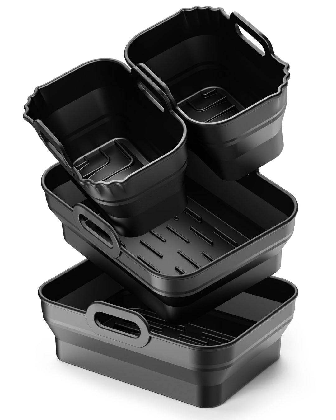 Silikonform Heissluftfritteuse, Airfryer Zubehör 4 Stück für Ninja AF400EU SL400EU AF451EU, COSORI,