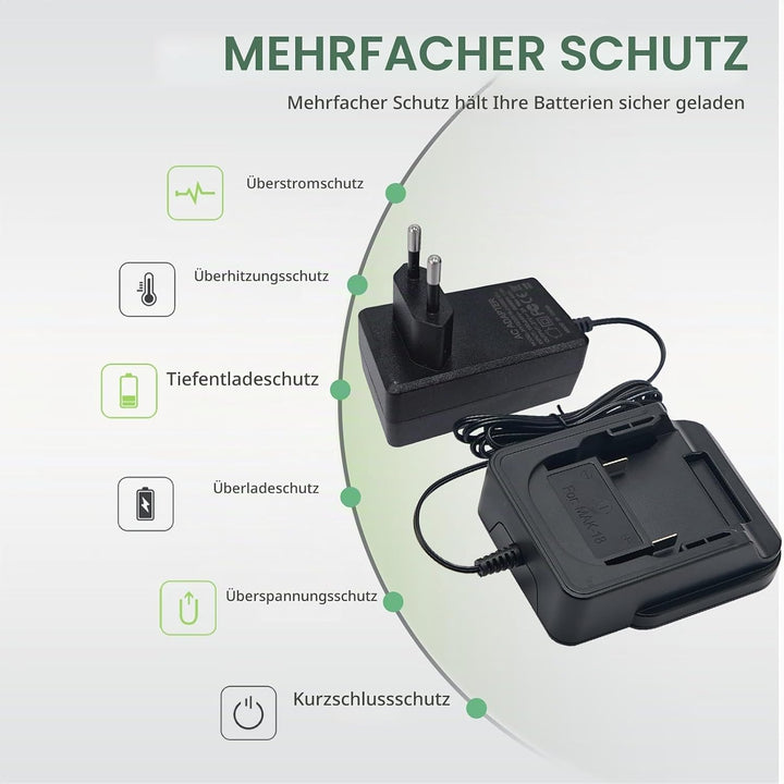 18-V-Schnellladegerät, kompatibel mit Makita 18-V-Lithium-Ionen-Akku für Makita BL1815 BL1850 BL1830